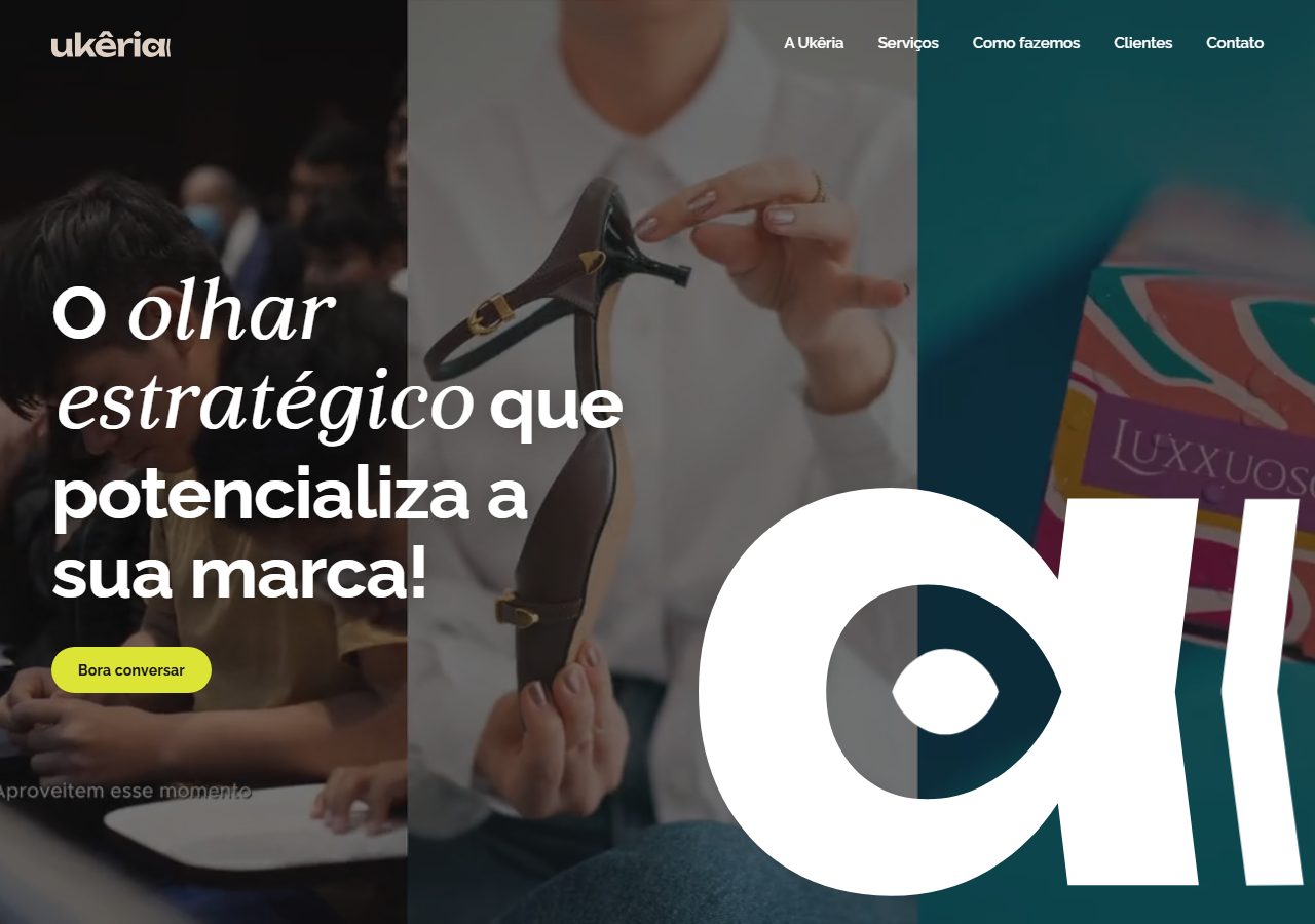 Site da Ukêria Produções, criado pela Valkhan Tech