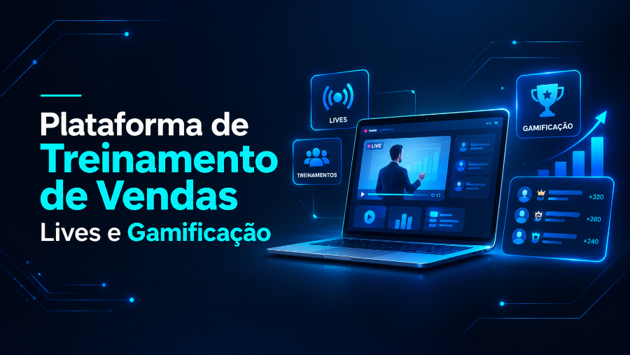 Plataforma de treinamento de vendas, lives e gamificação